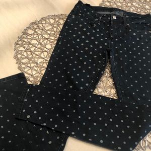 Bebe polka dot skinny jeans